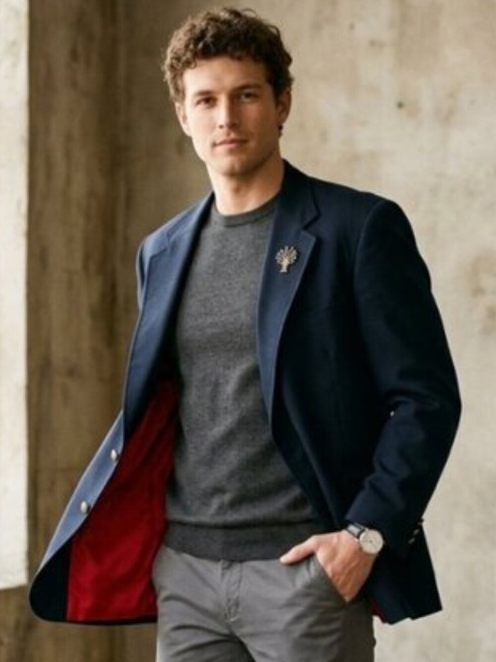 Pendleton Blazer pure virgin wool size 44 navy blue quiet luxury USA vintage